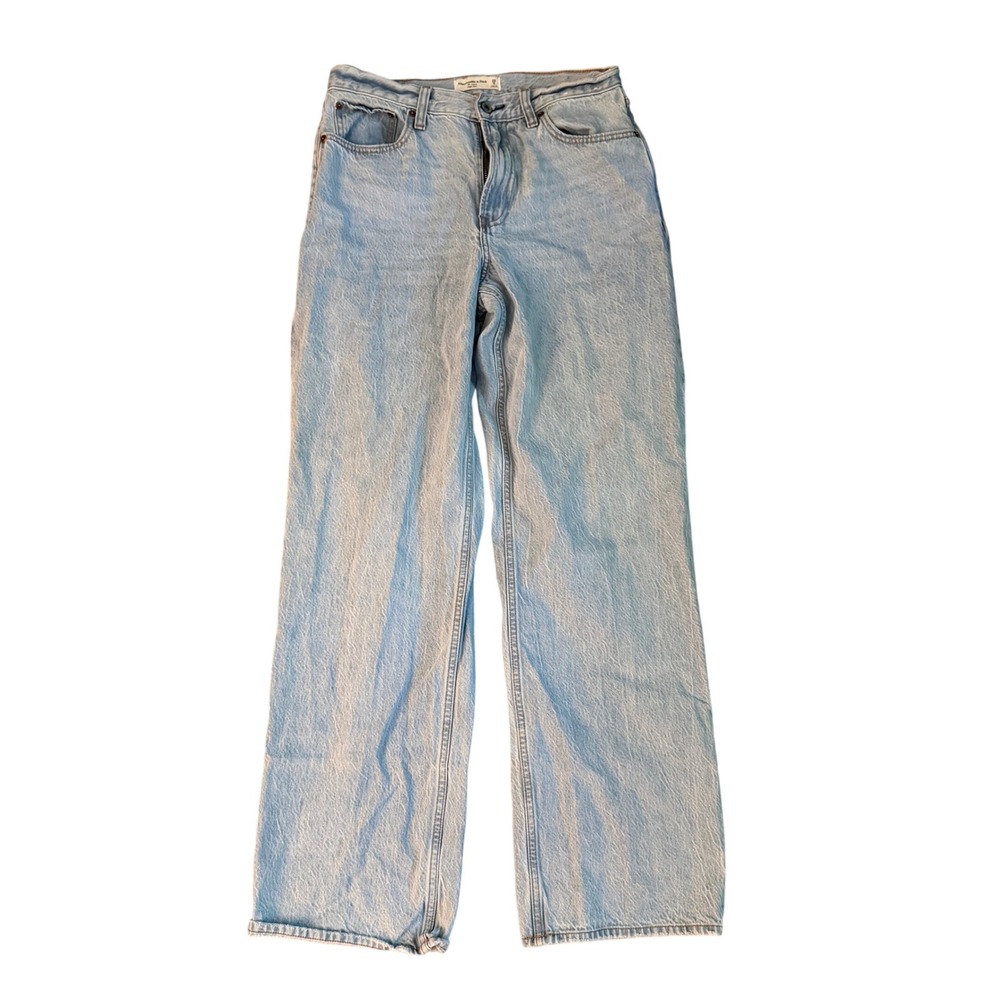 Abercrombie & Fitch The Loose High Rise Jeans Womens 29/8L Light Blue Excellent